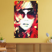 Faces - 004 leinwanddruck (Insitu (Wohnzimmer))