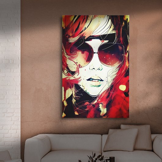 Faces - 004 leinwanddruck