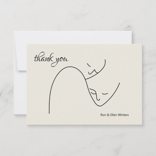 Faces Dankeschön-Karte Dankeskarte (Vorderseite)