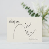 Faces Dankeschön-Karte Dankeskarte (Stehend Vorderseite)