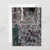 Faces in der Crowd Glasgow Scotland Postcard Postkarte (Vorne/Hinten)