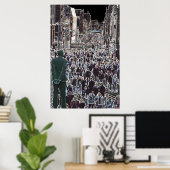 Faces in der Menge Glasgow Scotland Poster (Heimbüro)