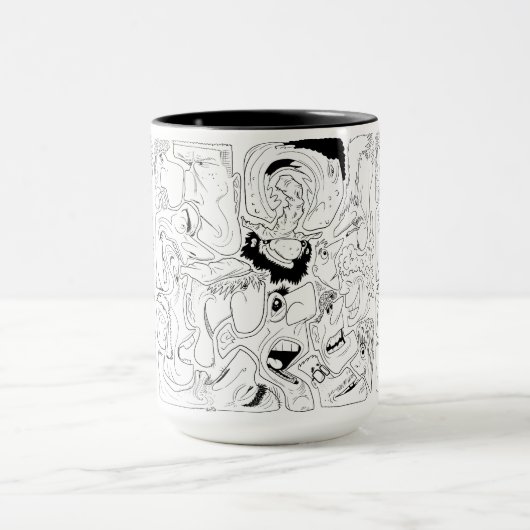 Faces Line Art Tasse (Zentrum)