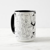Faces Line Art Tasse (Vorderseite Links)