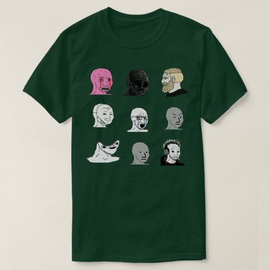 Faces of 4chan Starter Pack NPC Edition T-Shirt (Design vorne)