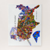 Faces of Freedom USA Map Puzzle (Vertikal)