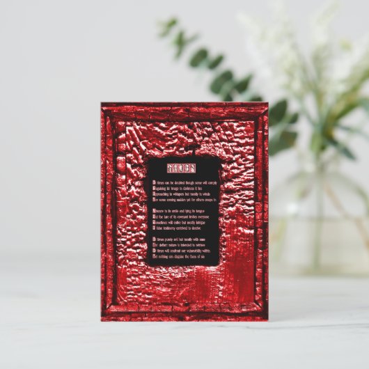 Faces of Sin Postkarte (Stehend Vorderseite)