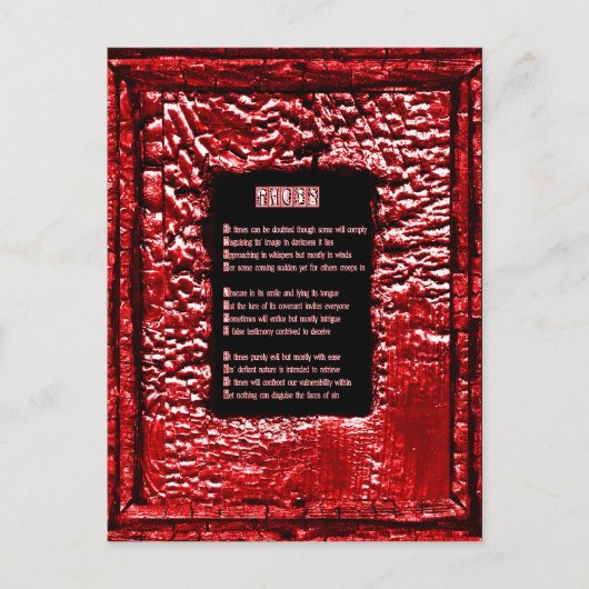 Faces of Sin Postkarte (Vorderseite)