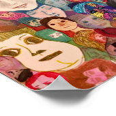Faces of the World by artist, dHardman Poster (Ecke)