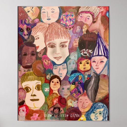 Faces of the World by artist, dHardman Poster (Vorne)