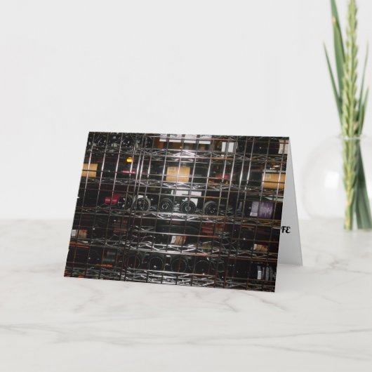 "FACES Wine Rack" Geburtstagskarte Karte (Vorderseite)
