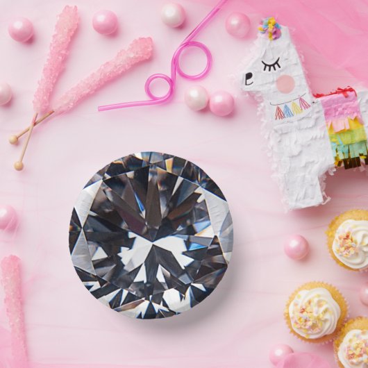 Faceted Elegance Diamond Gem Image Paper Teller (Party)