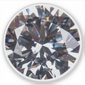Faceted Elegance Diamond Image Aufkleber (Vorderseite)