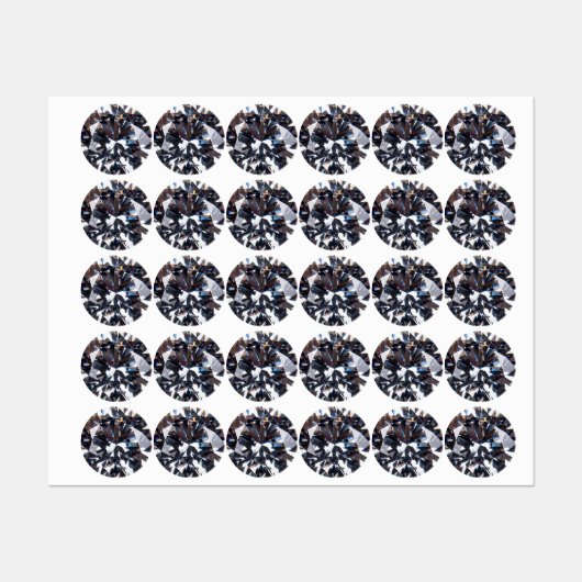 Faceted Elegance Diamond Image Etiketten (Blatt)