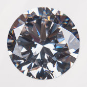 Faceted Elegance Diamond Image Etiketten (Design 2)