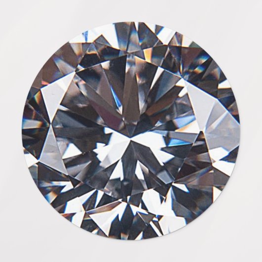 Faceted Elegance Diamond Image Etiketten (Design 2)