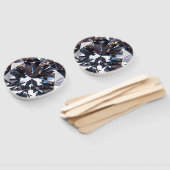 Faceted Elegant Diamond Gem Image Fächer (Non-assembled)