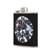 Faceted Elegant Diamond Gem Image Flachmann (Links)