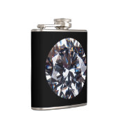 Faceted Elegant Diamond Gem Image Flachmann (Rechts)