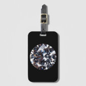 Faceted Elegant Diamond Gem Image Gepäckanhänger (Vorderseite Vertikal)