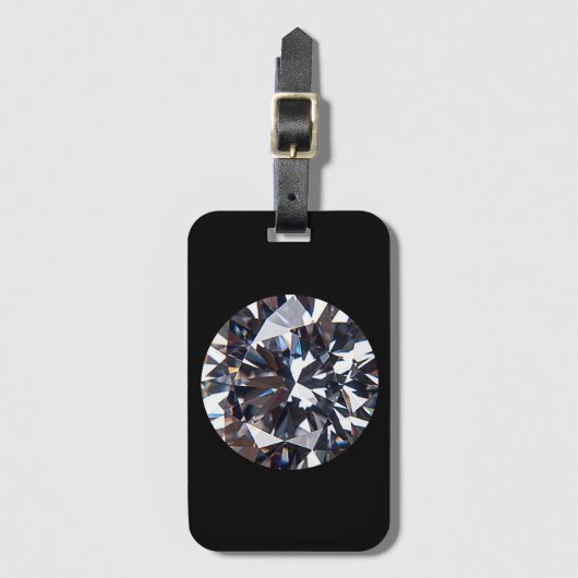 Faceted Elegant Diamond Gem Image Gepäckanhänger (Vorderseite Vertikal)