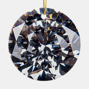 Faceted Elegant Diamond Gem Image Keramik Ornament