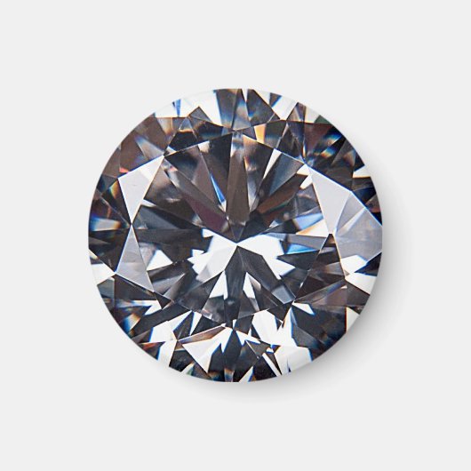 Faceted Elegant Diamond Gem Image Magnet (Vorne)