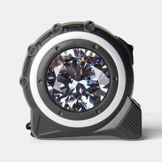 Faceted Elegant Diamond Gem Image Maßband (Vorderseite)