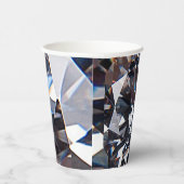 Faceted Elegant Diamond Gem Image Pappbecher (Rechts)