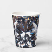 Faceted Elegant Diamond Gem Image Pappbecher (Vorderseite)
