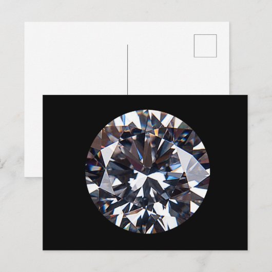 Faceted Elegant Diamond Gem Image Postkarte (Vorne/Hinten)