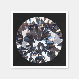 Faceted Elegant Diamond Gem Image Serviette