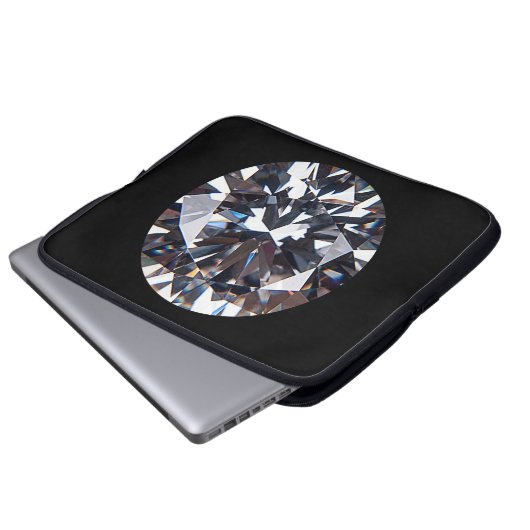 Faceted Elegant Diamond Gem Laptopschutzhülle (Vorne Knopf)