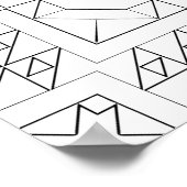 Facettierte Kristall-Mandala-Geometrie-Farbkunst Poster (Ecke)