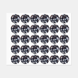 Facettiertes elegantes Diamant-Bild Etiketten