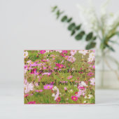 Fach der rosa Blume Freundschaft Postkarte (Stehend Vorderseite)