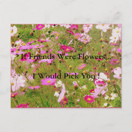 Fach der rosa Blume Freundschaft Postkarte