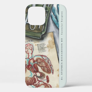 Facharzt Chirurg Wasserfarben-Monogramm Case-Mate iPhone Hülle