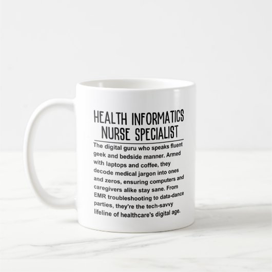 Facharzt für Gesundheitsinformatik Kaffeetasse (Links)
