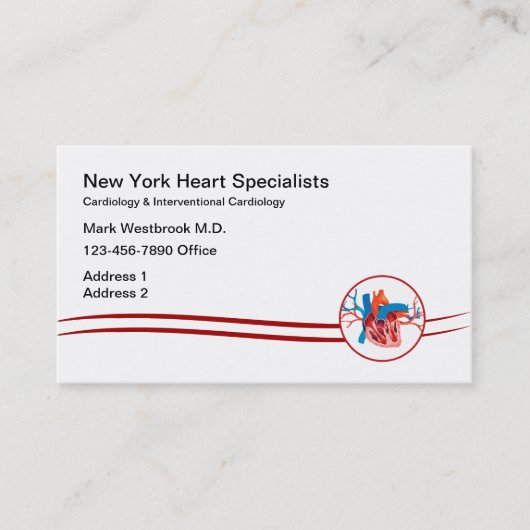 Facharzt für Kardiologie Visitenkarte (Vorderseite)