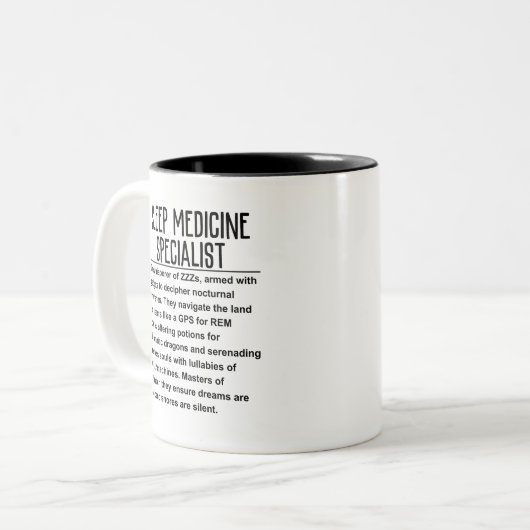 Facharzt Zweifarbige Tasse (Vorderseite Links)