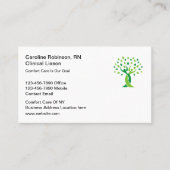 Fachausweise für medizinische Comfort-Pflege Visitenkarte (Vorderseite)