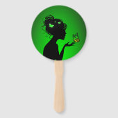 Fächer Die grüne Schmetterlingsfrau (Rückseite)