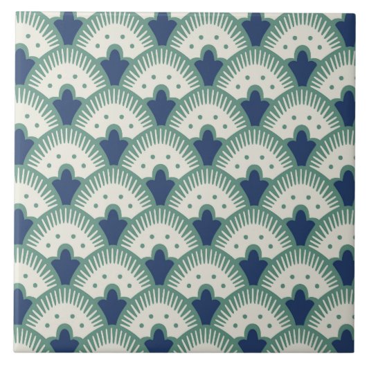 Fächer-Muster Fliese (Vorderseite)