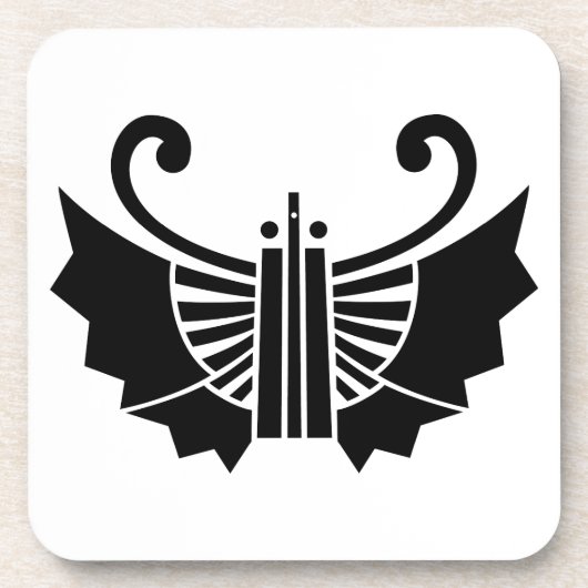 Fächer-Schmetterling Untersetzer (Vorderseite)