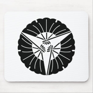 Fächerförmige drei Ginkgoblätter Mousepad