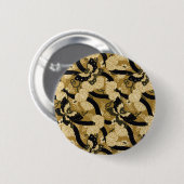 Fächermuster mit Schmetterling japanische Zierkuns Button (Vorne & Hinten)
