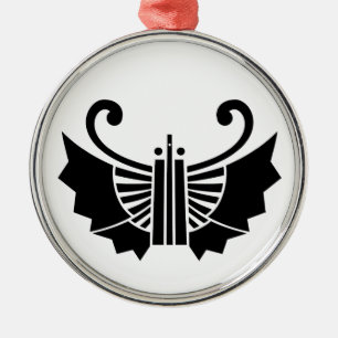 Fächerschmetterling Silbernes Ornament