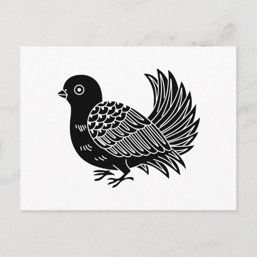 Fächerschwanz Postkarte (Vorderseite)