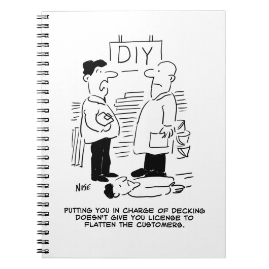 Fachhändler und Shopmanager für Superstore Notizblock (Vorderseite)